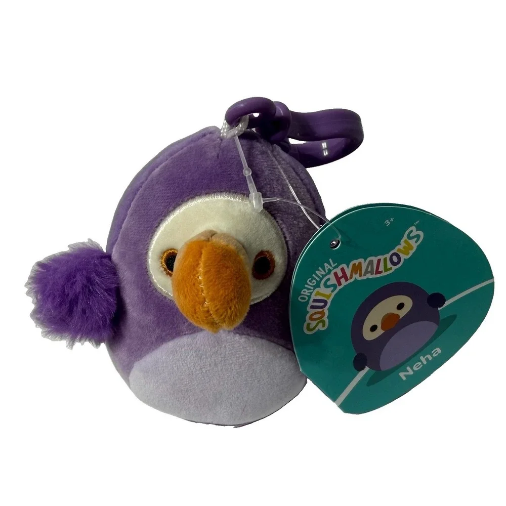 Squishmallows 3.5inch Neha the Dodo CLIP ON Plush Toy Stuffed Animal NEW Tags